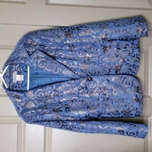 Nanweena Boho print one button blazer size extra large